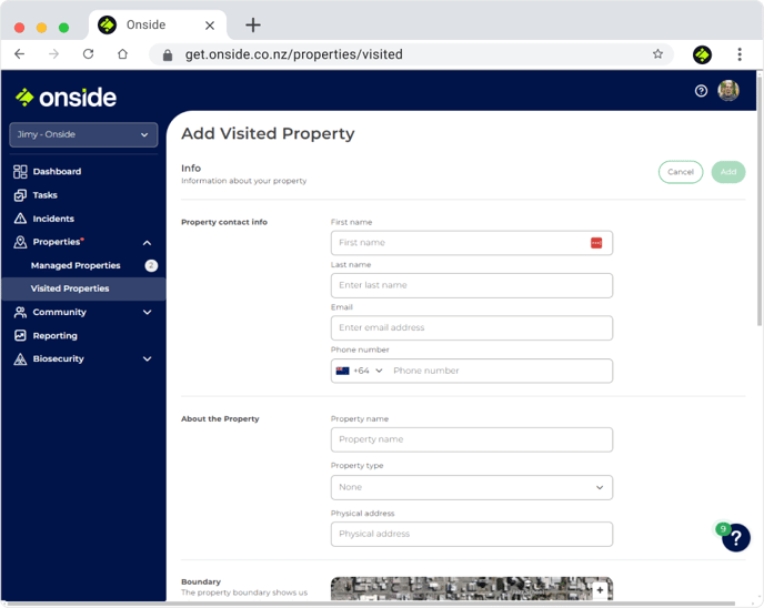 Add visited property