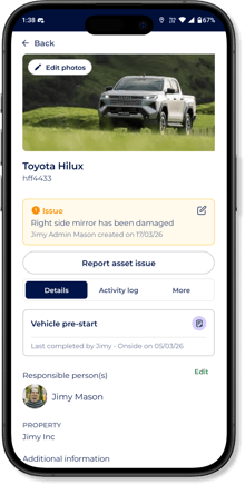 Assets - report issue