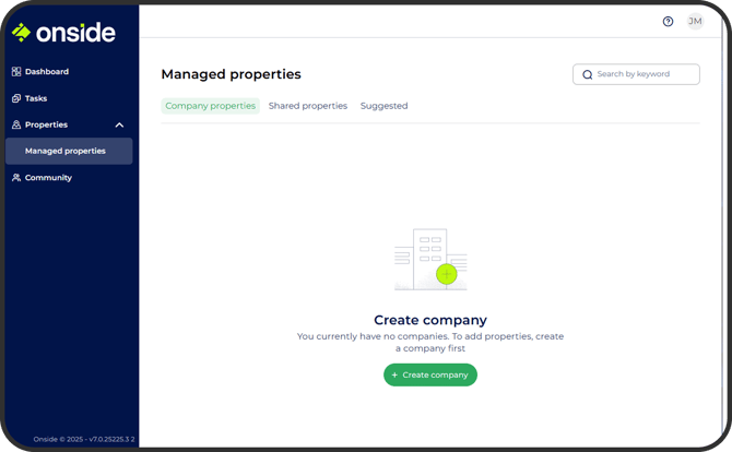 Create a company - portal