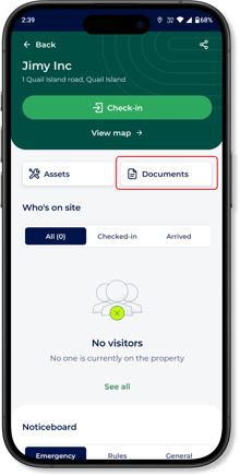 Documents - in app