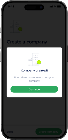 Register - Company created