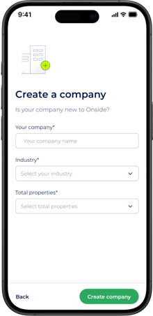 Register - Create company