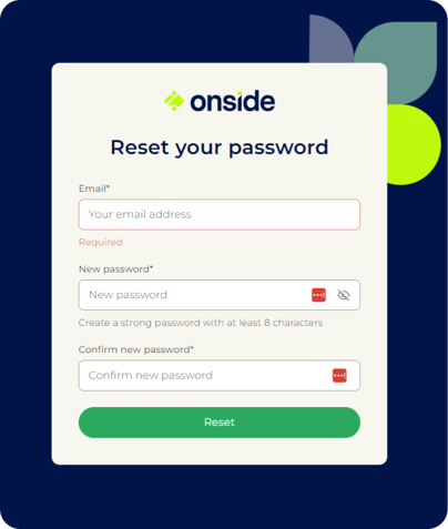 Reset password - large