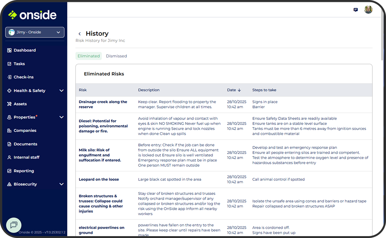 My Risk Update How do I set up and manage my risk register?