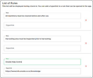 Rules list 2