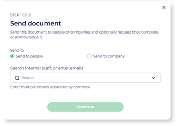 Send document 1
