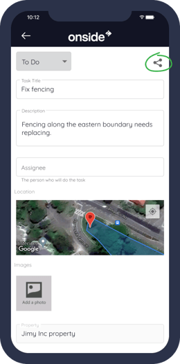 Share task - app