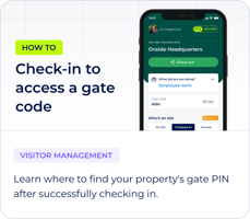 check-in for gate code