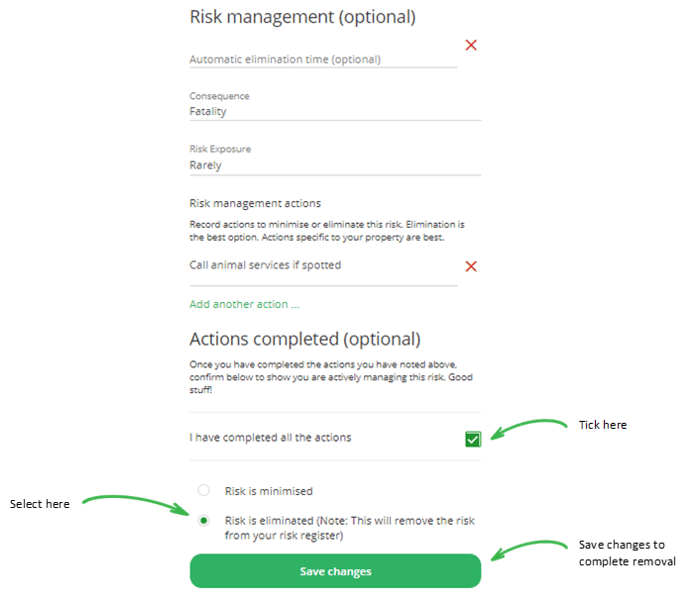 remove risk